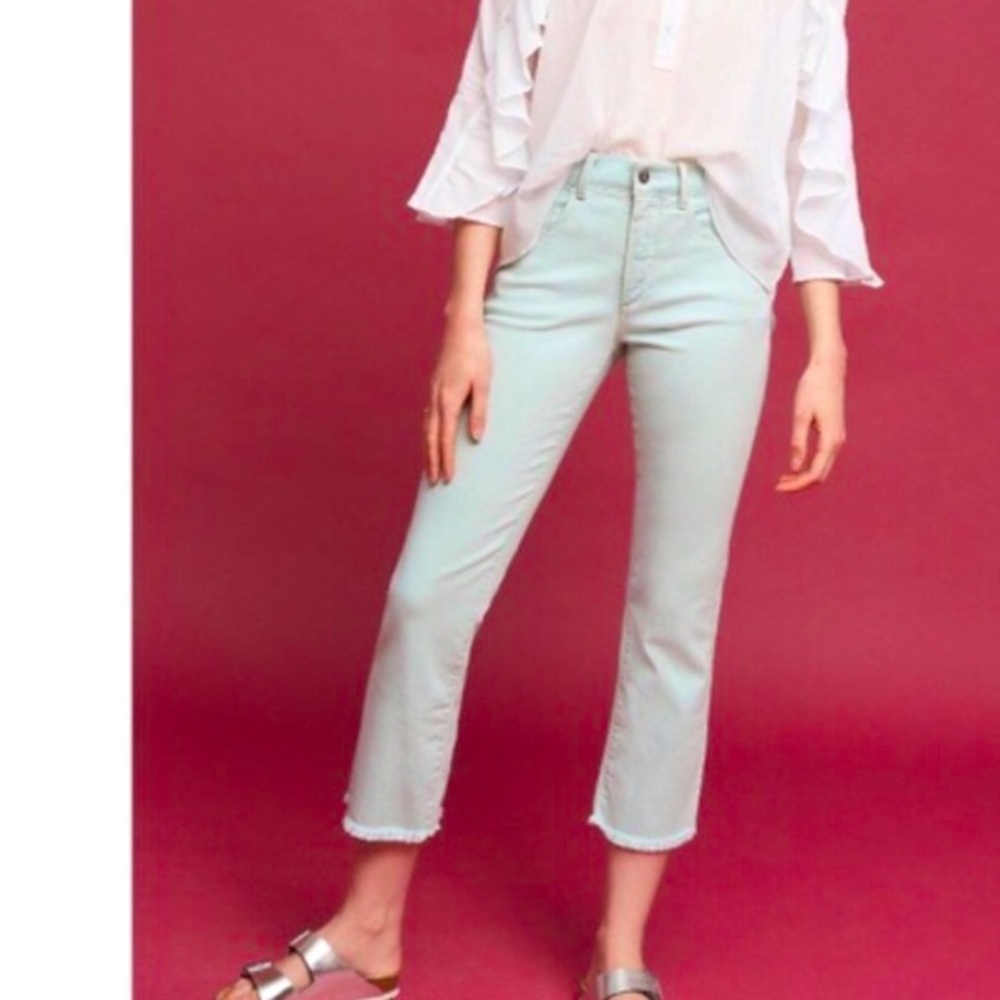 ANTHROPOLOGY PILCRO & THE LETTERPRESS Women's Jeans, Crop frayed, sz 29